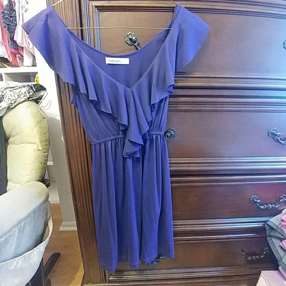 Purple ruffle dress